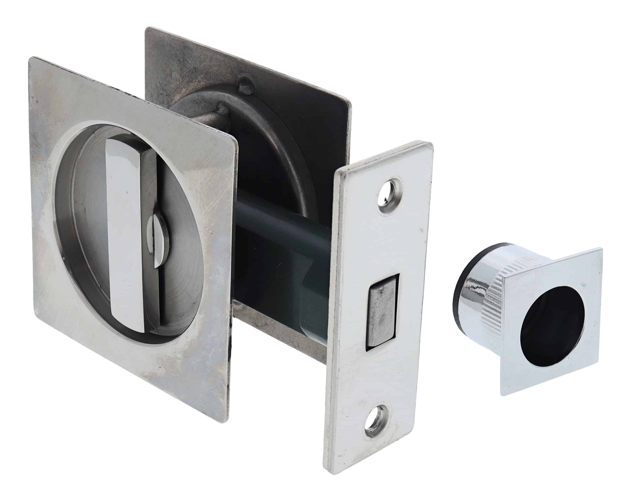 Nidus SCD Cavity Sliding Door Lock Square Privacy - Polished Stainless (SCD-PRI-SQ-PSS) - Image 3