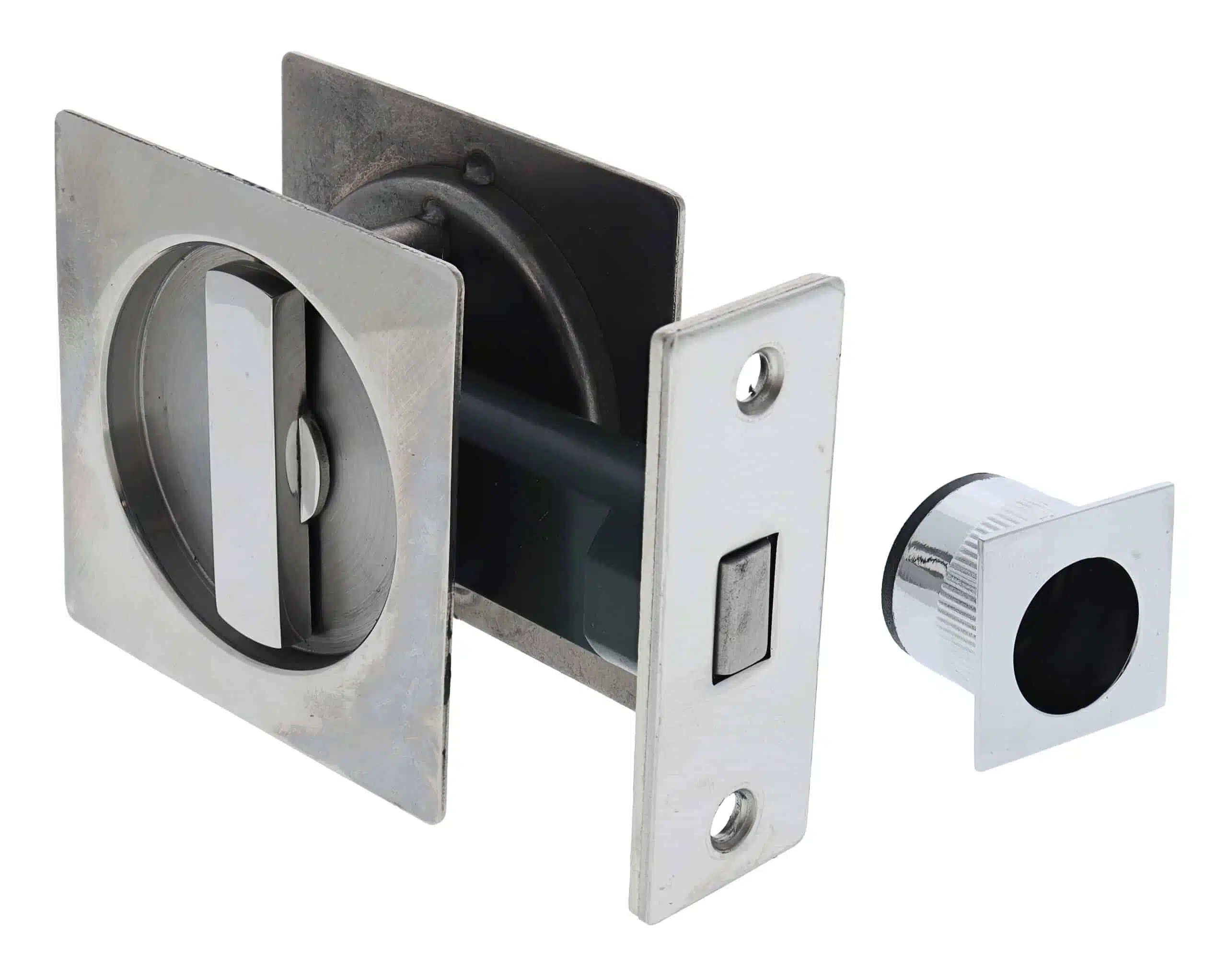 Nidus SCD Cavity Sliding Door Lock Square Privacy - Polished Stainless (SCD-PRI-SQ-PSS) - Image 3