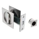 Nidus SCD Cavity Sliding Door Lock Square Privacy - Brushed Stainless (SCD-PRI-SQ-SS) - Thumbnail Image 1