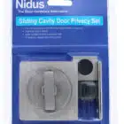 Nidus SCD Cavity Sliding Door Lock Square Privacy - Brushed Stainless (SCD-PRI-SQ-SS) - Thumbnail Image 4