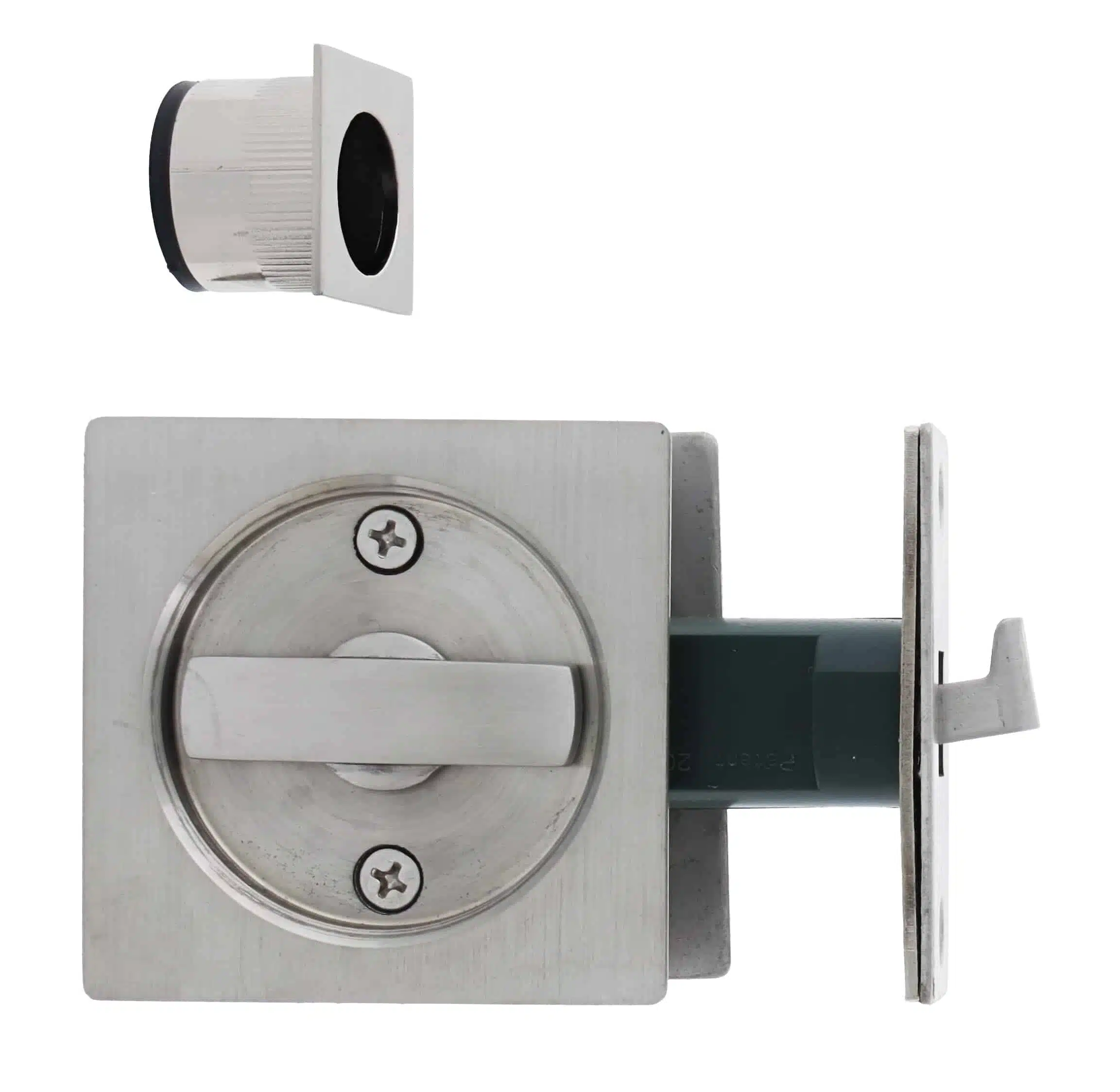 Nidus SCD Cavity Sliding Door Lock Square Privacy - Brushed Stainless (SCD-PRI-SQ-SS) - Image 2