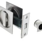 Nidus SCD Cavity Sliding Door Lock Square Privacy - Brushed Stainless (SCD-PRI-SQ-SS) - Thumbnail Image 3
