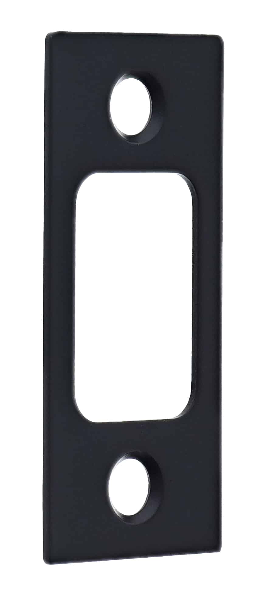 Carbine LB Deadbolt Strike Plate Matte Black - 57x25.4mm (SPLBMB) - Image 2