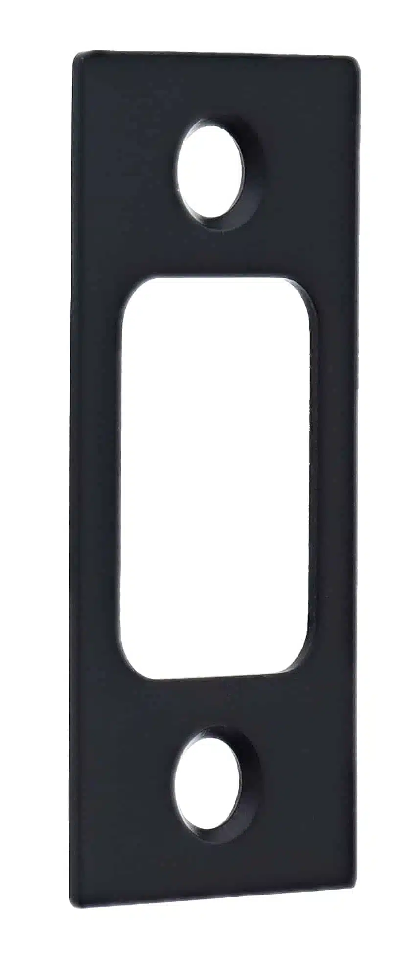 Carbine LB Deadbolt Strike Plate Matte Black - 57x25.4mm (SPLBMB) - Image 2