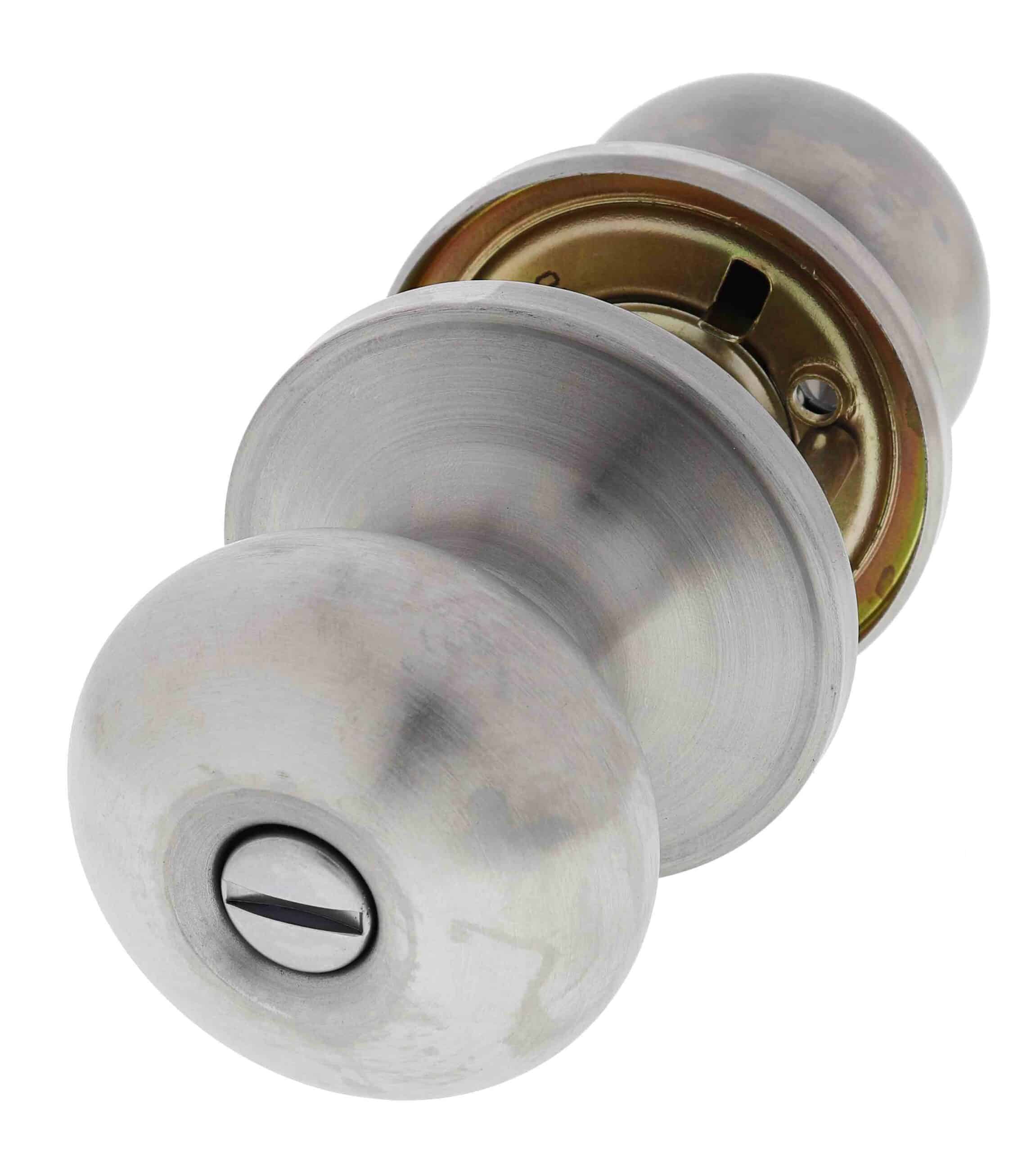 Carbine Cheltenham SS5000 Privacy Knobset - Satin Stainless Bathroom Knob (SS5030) - Image 1