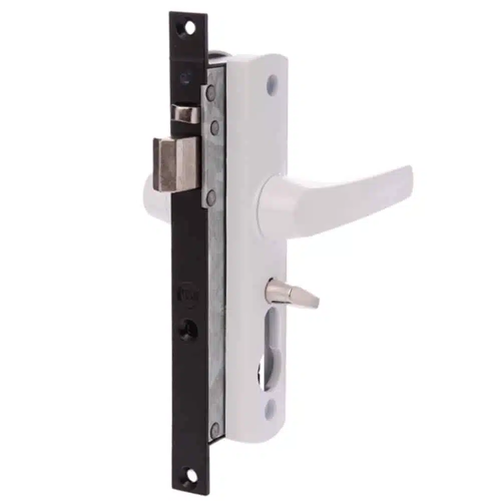 Whitco Tasman MK2 Hinged Security Door Lock White - Less Cylinder (W892116) - Image 1